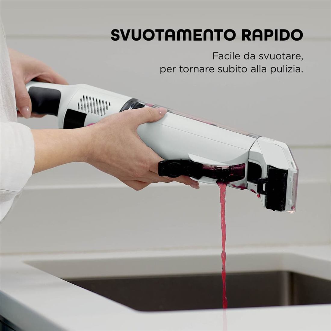 Svuotamento rapido del serbatoio dell'acqua sporca