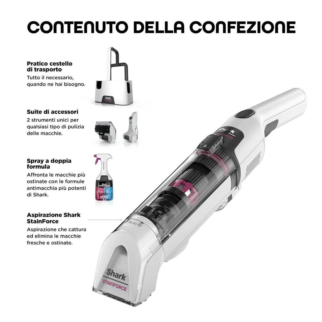 Contenuto della confezione Shark StainForce